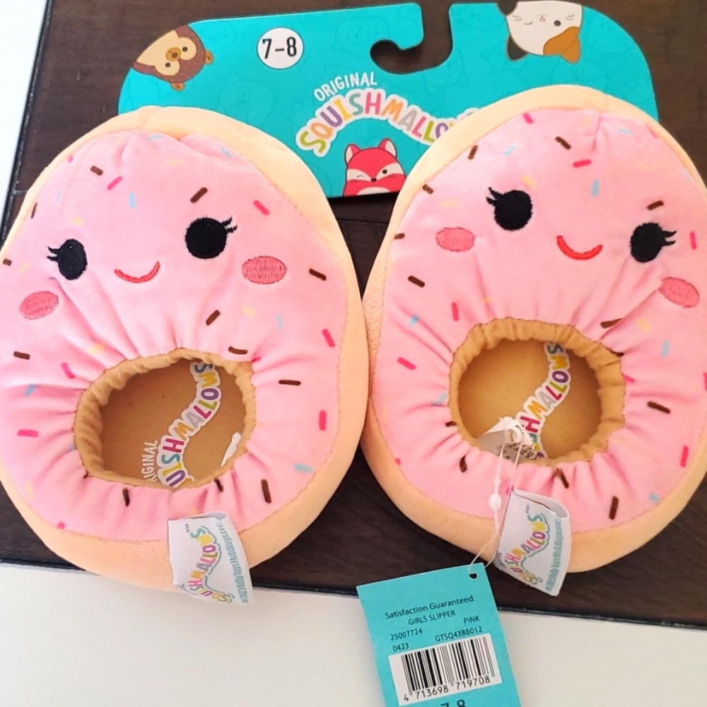 Squishmallows donut slippers